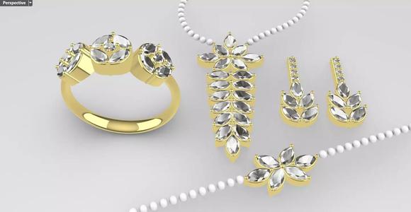 Marquise Full Set Ring Necklace Pendant Bracelet Earrings