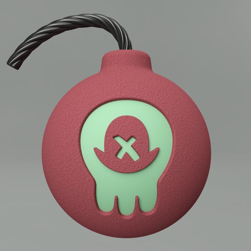 Hazbin Hotel Cherry Bomb hand grenade. TV series, cartoon, props, cosplay