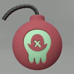 Hazbin Hotel Cherry Bomb hand grenade. TV series, cartoon, props, cosplay