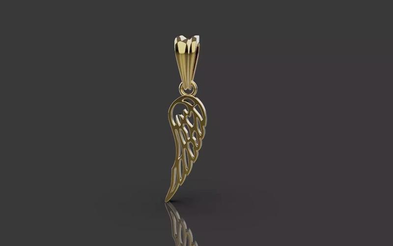 Angel Wing Charm Pendant Necklace 0078