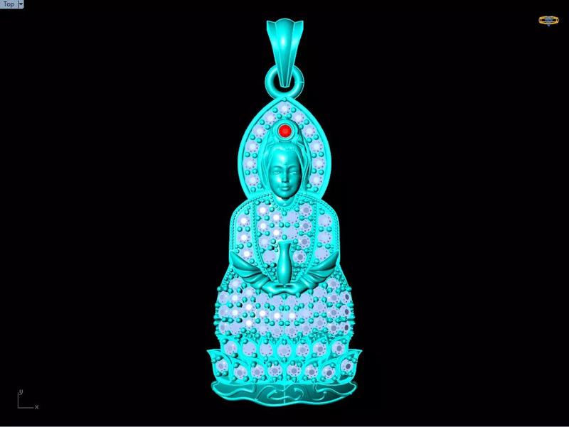 Buddha Guan Yin Pendant