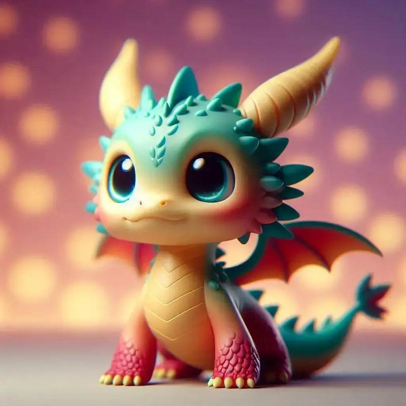 Cute baby dragon 04 / art toy / magic makes