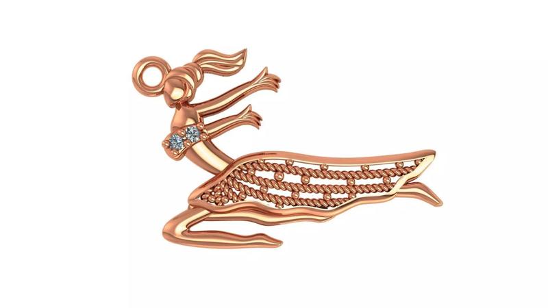 Ballet dancer charm pendant