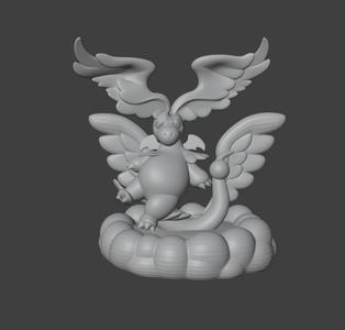 Mega Dragonite Pokemon with Stand