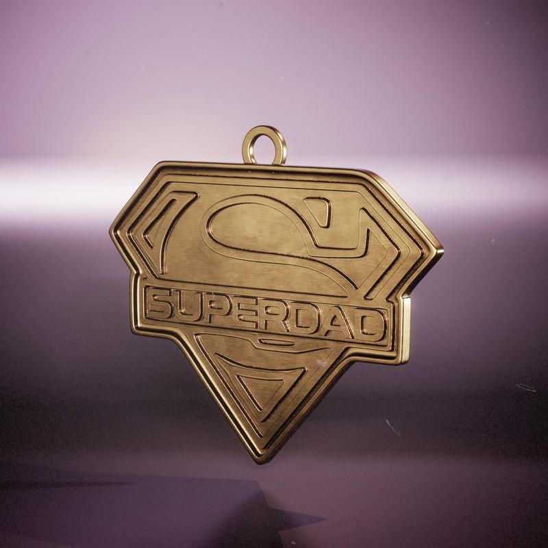 SUPERDAD Keychain | Superman-Inspired Gift for Dads