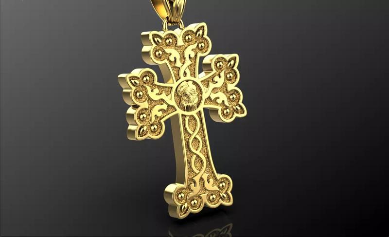 Armenian cross pendant necklace 06