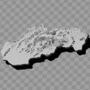 Slovakia Relief Map Collection Topography