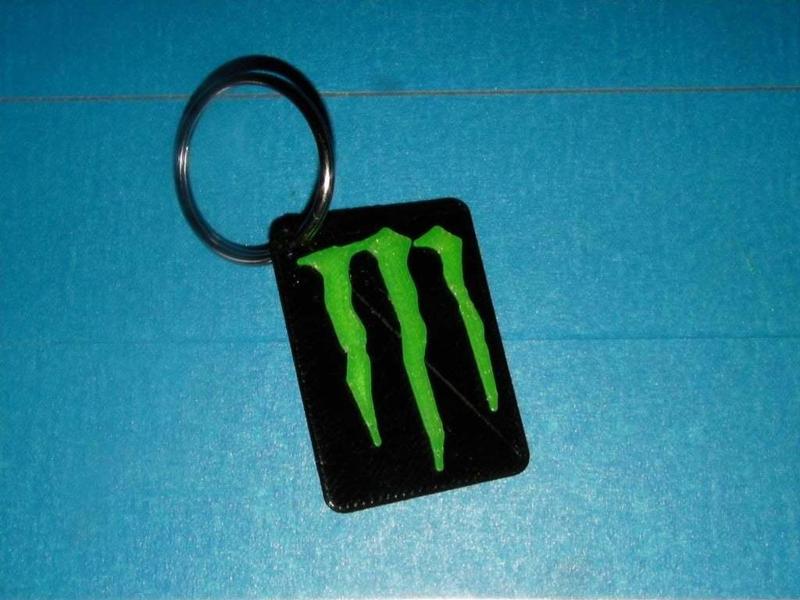 Monster Energy Bicolor Keychain / Porte Clés bicouleur Monster Energy