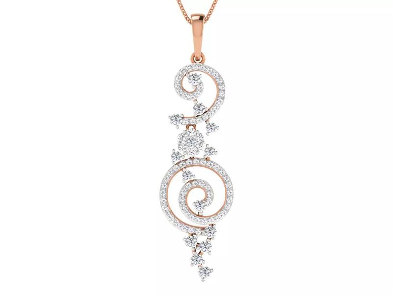 High Jewelry Pendant Earrings Set 3dm stl obj mtl gltf glb