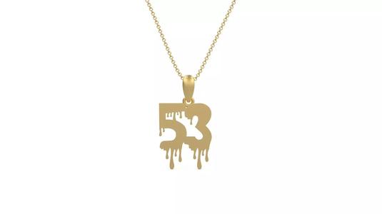 Model 1286 53 Bloody Terror Initial Number Pendant