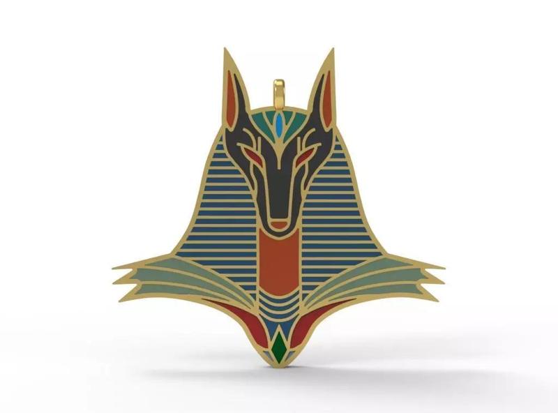 Egypt Enamel Pendant