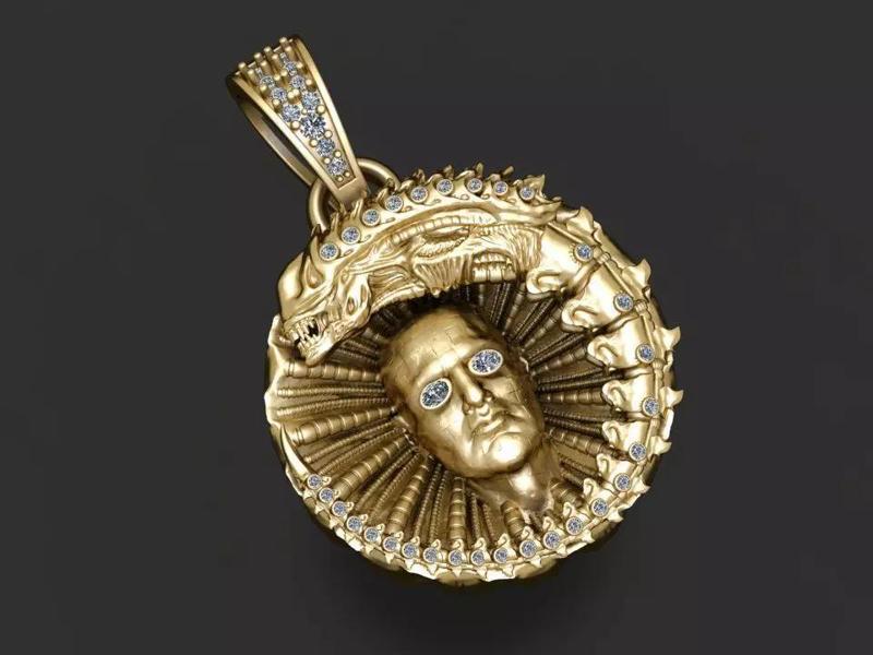 luxury face pendant