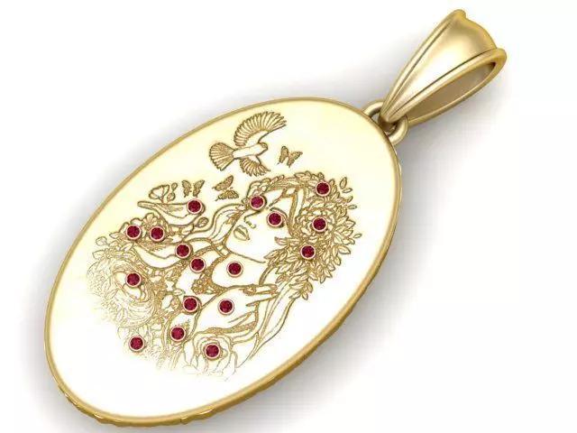 Lady pendant  3D printable model