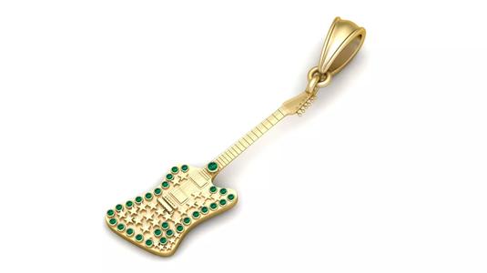 Guitar Pendant  3D Printable Model