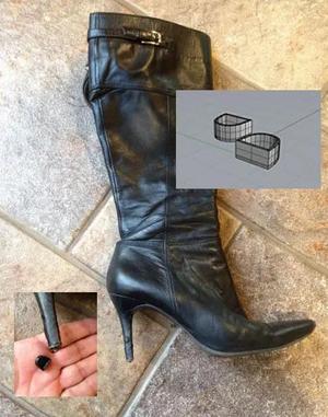 3D printable Woman Boot Heel