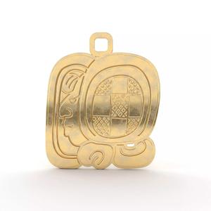 Mayan native glyph pendant 12