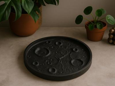Moon Surface Tray — Space Home Accent