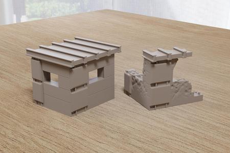 Concrete Block Guard Post - Zona Alfa Miniature Wargaming Terrain