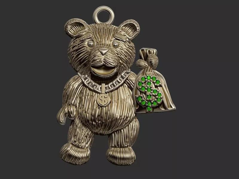 Teddy Bear with Money Bag - Ursinho Saco de Dinheiro