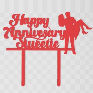 Happy Anniversary Sweetie (Cake Topper)