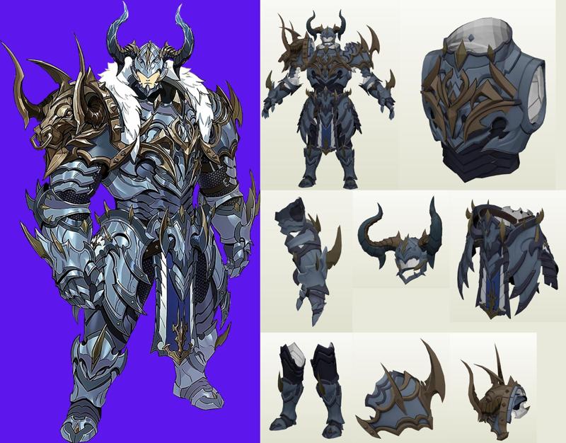 Solo Leveling - Kim Chul Cosplay Wearable Armor - EVA Foam Template - PDO Pepakura Pattern