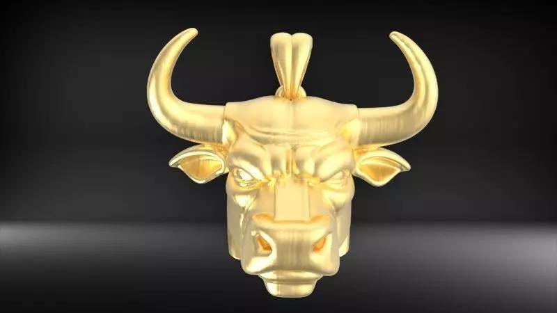 Vintage Angry Bull Design Punk Pendant Jewelry