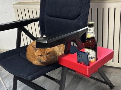 Camping Chair Table - Red Wood