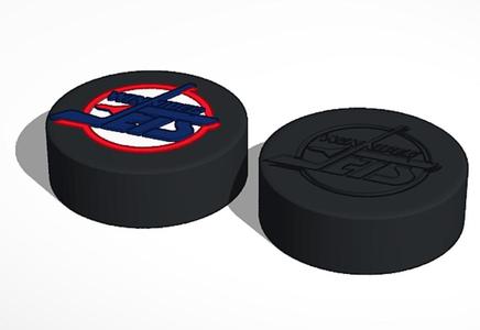 Winnipeg Jets 1990s NHL Hockey Puck Logo