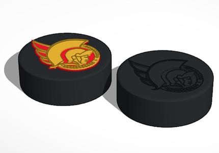 Ottawa Senators NHL Hockey Puck Logo