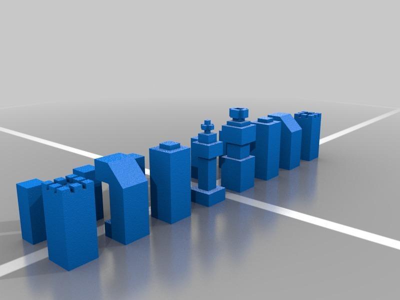 Simple Miniature Chess Pieces