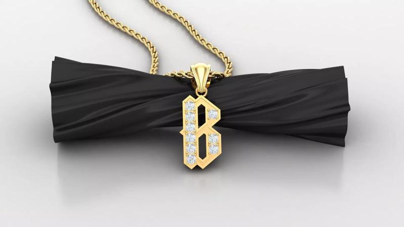 B Letter Pendant Alphabet Version 5