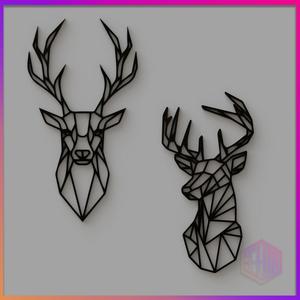 PACK OF DECORATIVE GEOMETRIC DEER