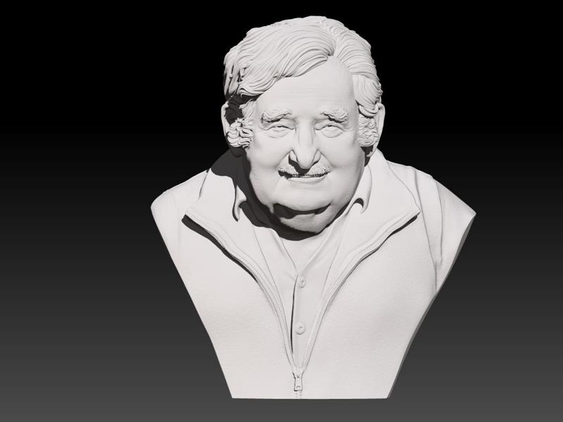 Pepe Mujica Bust - President of Uruguay