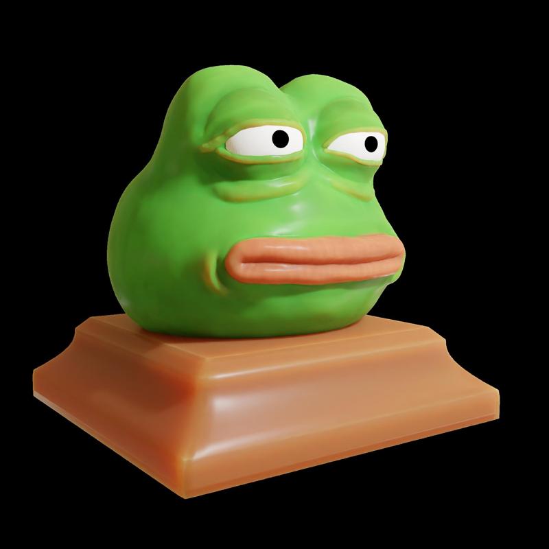 sculpture on desk/Pepe the frog