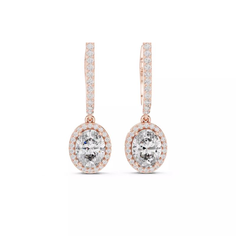 Diamond Hoop Drops Earrings 3dm stl renders animation videos