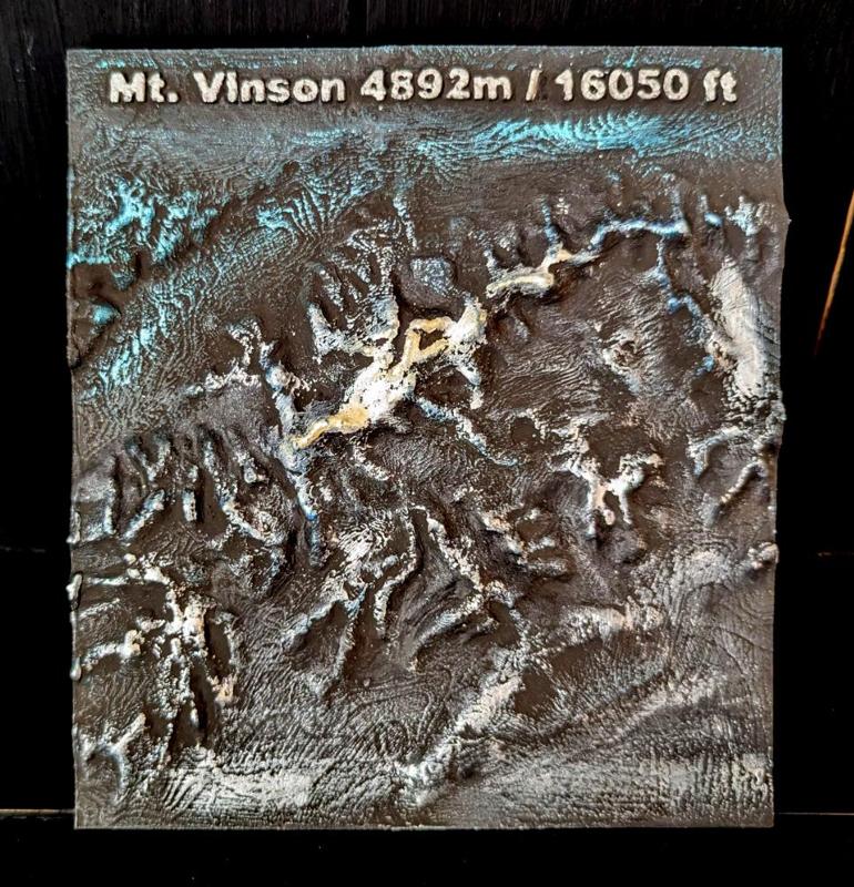 3D relief of Mt. Vinson, Antarctica