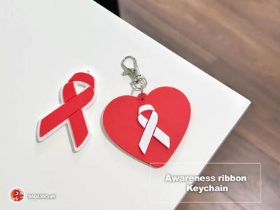 Awareness ribbon Keychain