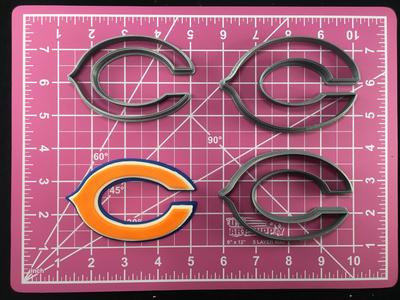 Chicago Bears Multipiece Fondant Cookie Cutter Set Multiple Sizes