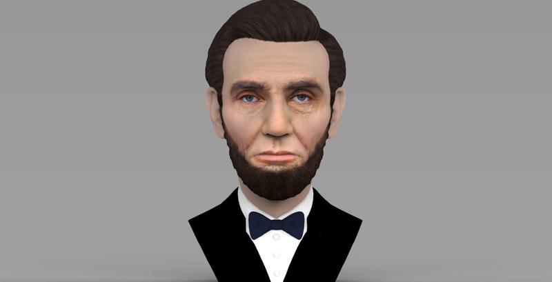 Abraham Lincoln bust for full color 3D printing
