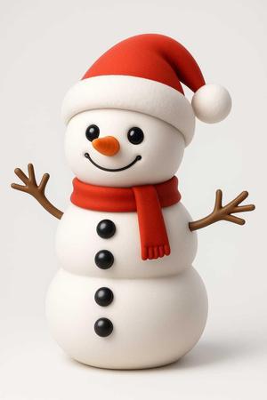 Cute Snowman STL for 3D Printing