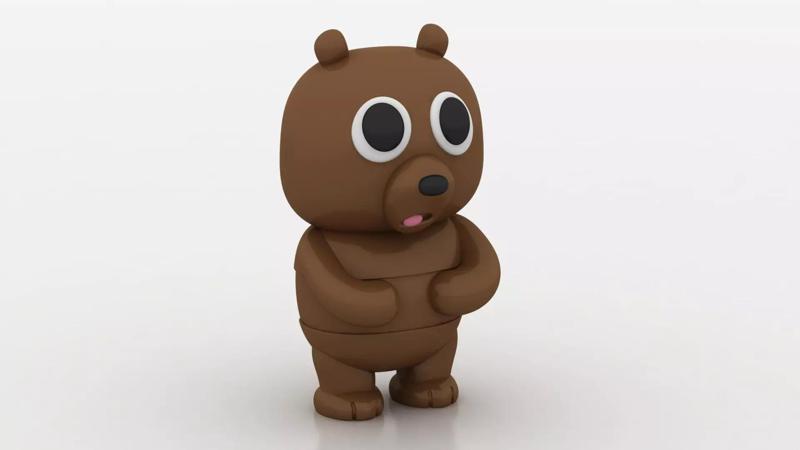 adorable bear toy 3D printable model