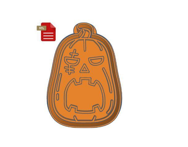 Zombie Pumpkin Cookie Cutter and Stamp