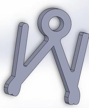 W Alphabet keychain