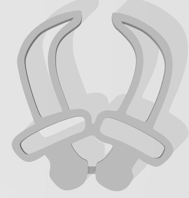 Monster Hunter Dual Keychain - Double Swords