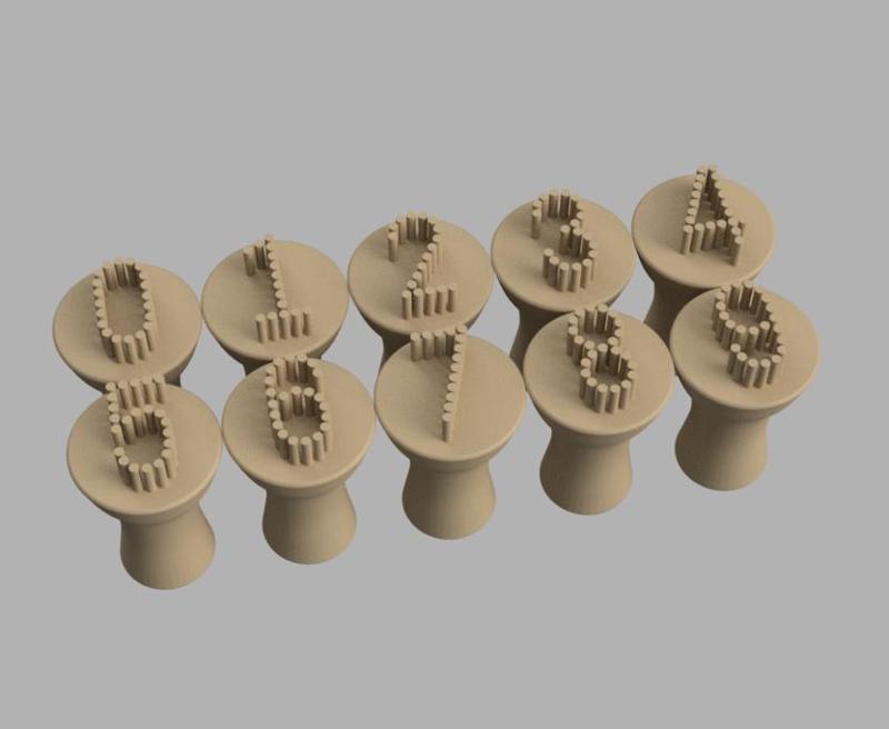 Carimbo - Numeral Pontilhado - Stamp