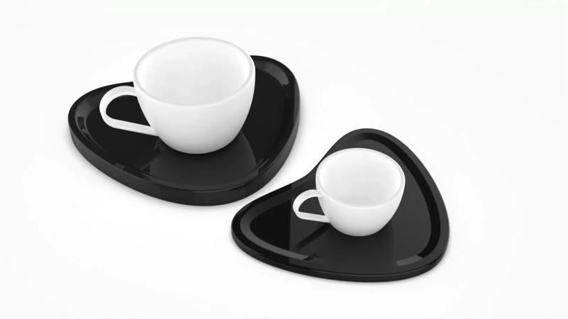Heart-Shaped 3D Printable Saucers