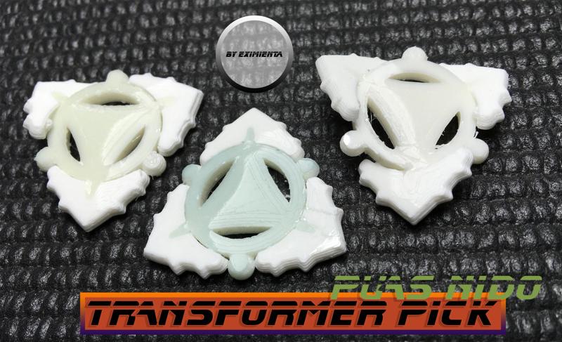 FLEXIPICK TRANSFORMER PICK 3mm Nest Spike by eXIMienTa® DUAL EXTRUDER / DUAL MATERIAL electric guitar plectrum tool