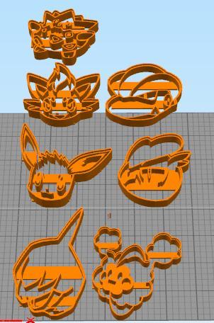 7 Cookie Cutter Pocket Monster Pack 2