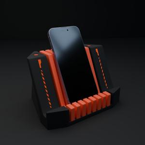 Cyberpunk Parametric Phone Stand – Futuristic Desk Accessory
