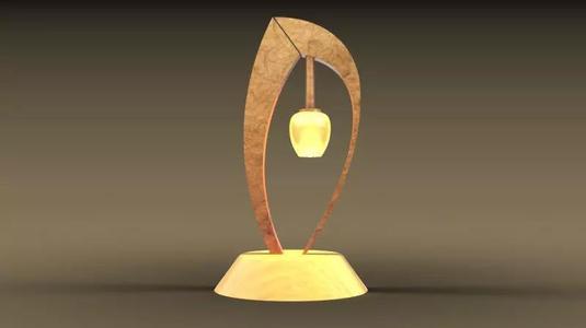luminaria wooden lamp with light